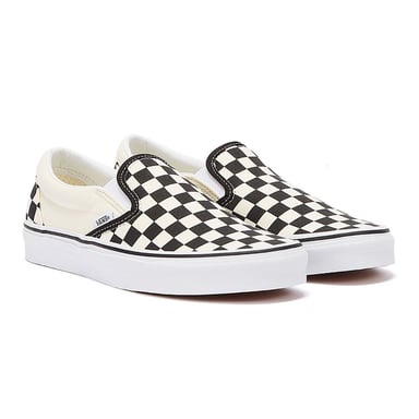 Vans Classic Slip-On Unisex Black White Checkboard Canvas Skate Trainers