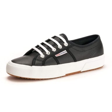 Superga 2750 Läderskor För Män I Svart/Vitt