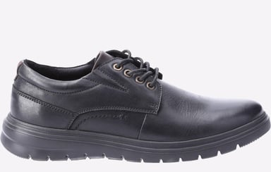 Hush Puppies Triton Svarta Lädersnörskor För Män