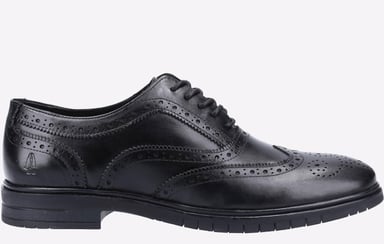 Hush Puppies Santiago Svarta Lädersnörskor För Män