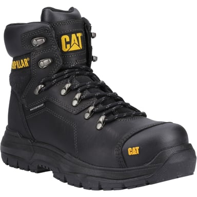 Caterpillar Diagnostische 2.0 Leren Zwarte Brede Veiligheidsschoenen
