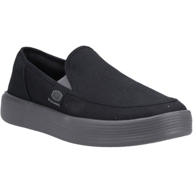 HEYDUDE Sunapee Canvas 100% Bomull Herrsvarta/Kolgrå Slip-on-skor