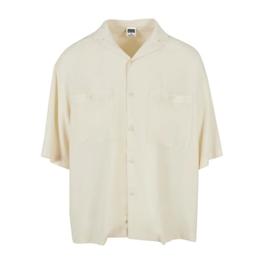 Urban Classics Heren Oversized Resort Overhemd (Wit zand)