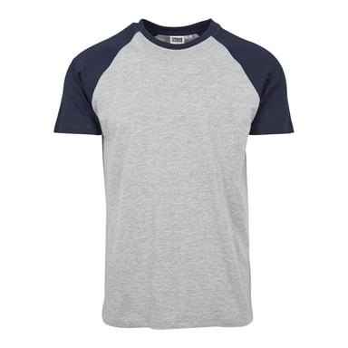 Urban Classics Heren Contrast Raglan T-shirt (Grijs/Navy)