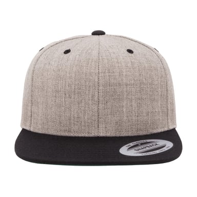 Flexfit Tweekleurige Snapback Cap (Heide Grijs/Zwart)