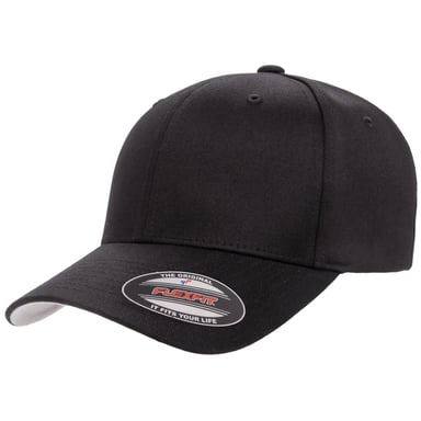 Flexfit Wollig Gekamde Baseballpet (Zwart)