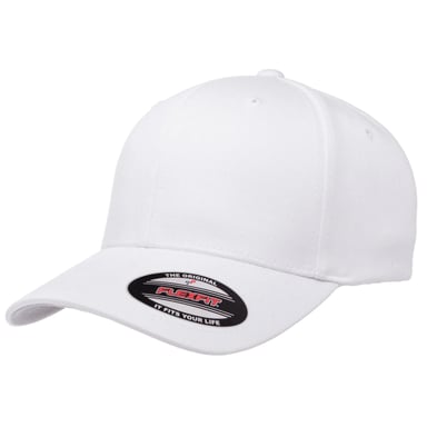 Flexfit Wollig Gekamde Baseballpet (Wit)