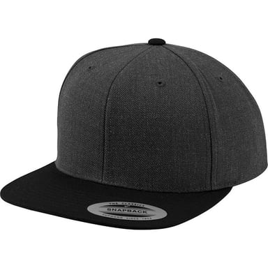 Flexfit Tweekleurige Snapback Cap (Houtskool/zwart)