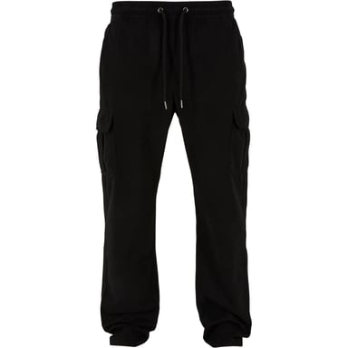 Urban Classics Katoenen Cargo Broek Heren (Zwart)