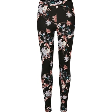 Urban Classics Womens/Ladies Soft Floral Leggings (Black)