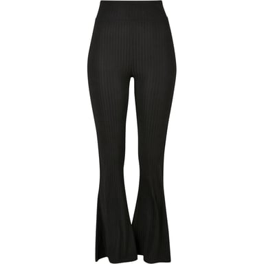 Urban Classics Womens/Ladies Ribbed Flared High Waist Leggings (Black)