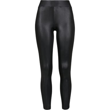 Urban Classics Womens/Ladies Synthetic Leather Leggings (Pack of 2) (Black)