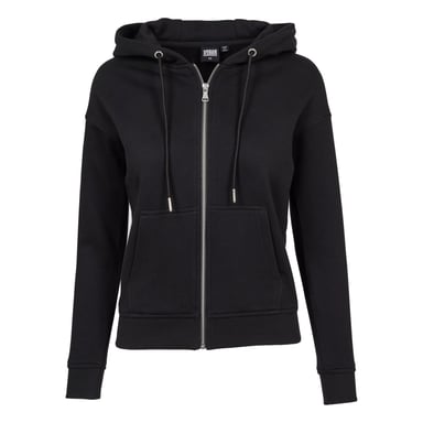 Urban Classics Womens/Ladies Full Zip Hoodie (Black)