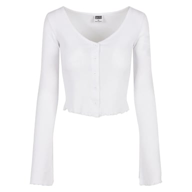 Urban Classics Womens/Ladies Ribbed Cropped Cardigan (White)