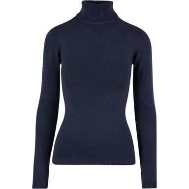 Urban Classics Womens/Ladies Knitted Turtle Neck Sweatshirt (Navy)