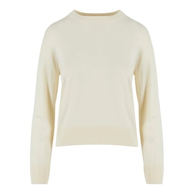 Urban Classics Womens/Ladies Knitted Round Neck Sweatshirt (White Sand)