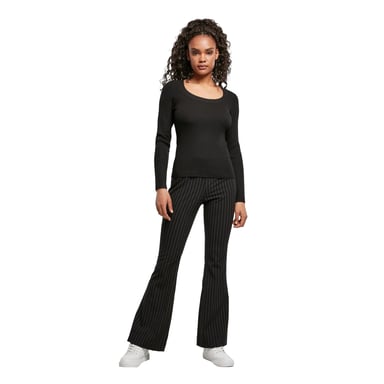 Urban Classics Womens/Ladies Wide Neck Long-Sleeved Jumper (Black)