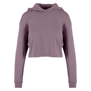Urban Classics Womens/Ladies Terrycloth Lightweight Oversized Crop Hoodie (Purple)