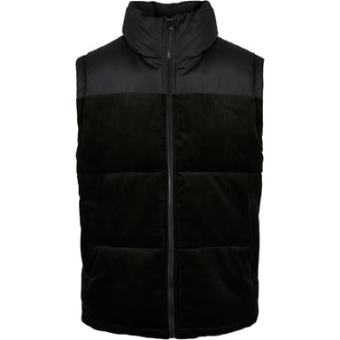 Urban Classics Mens Cord Gilet (Black)