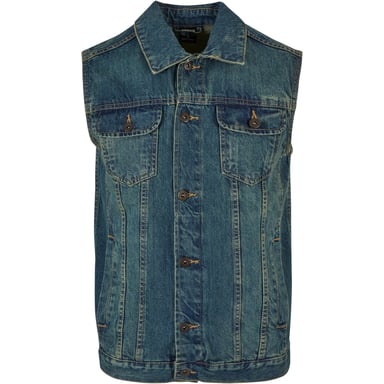 Urban Classics Mens Denim Gilet (Light Blue)