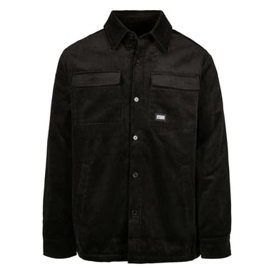 Urban Classics Heren Corduroy Overhemd Jas (Zwart)