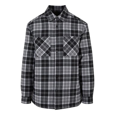 Urban Classics Geruite overhemdjas heren (Zwart/Wit)