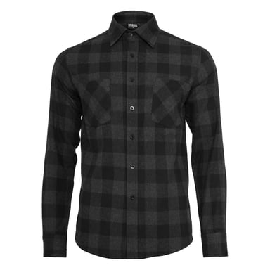 Urban Classics Heren geruit Flannel Shirt (Zwart/Kool)