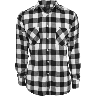 Urban Classics Heren geruit Flannel Shirt (Zwart/Wit)