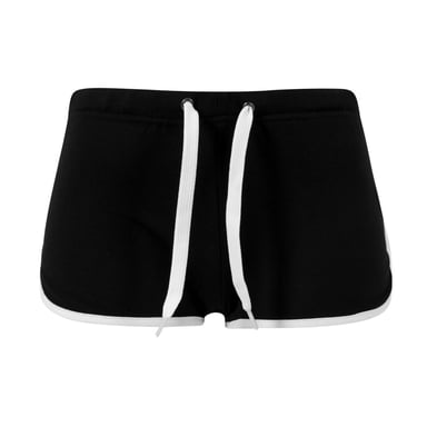 Urban Classics Womens/Ladies French Terry Hotpants (Black/White)