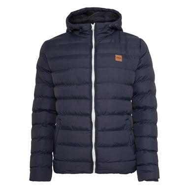 Urban Classics Mens Basic Padded Jacket (White/Navy)