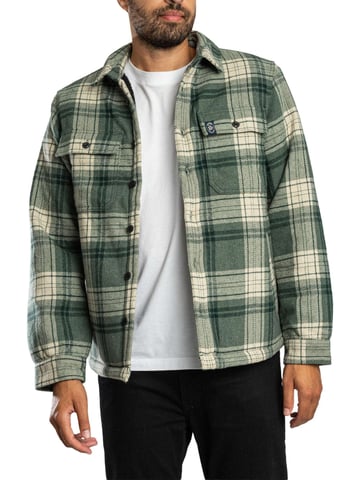 Superdry Borg Lined Miller Overshirt, Green
