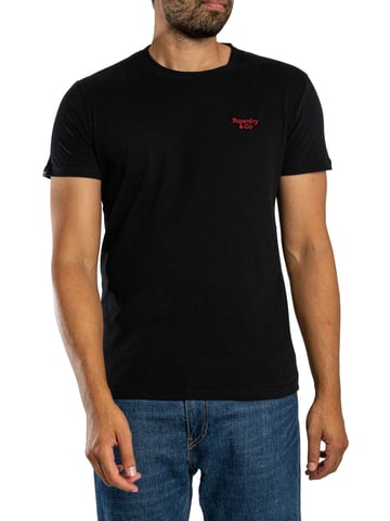 Superdry Essential Serif Logo T-Shirt, Black