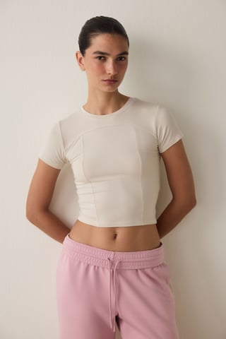 Kvinnors Slim-Fit Modal Rundhalsad T-shirt