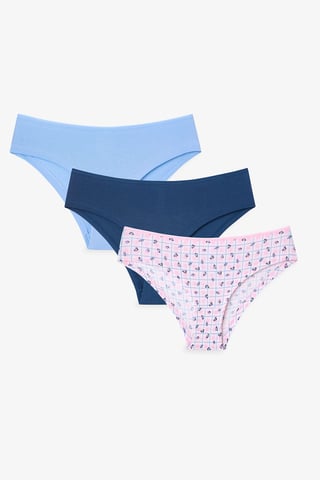 3-pack blommiga bomullshipsterunderkläder