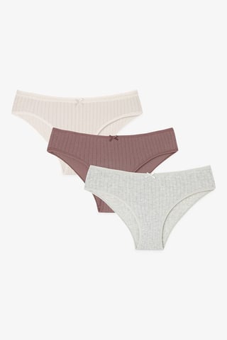 3-Pack Bomull Ribbade Huvudbyxor