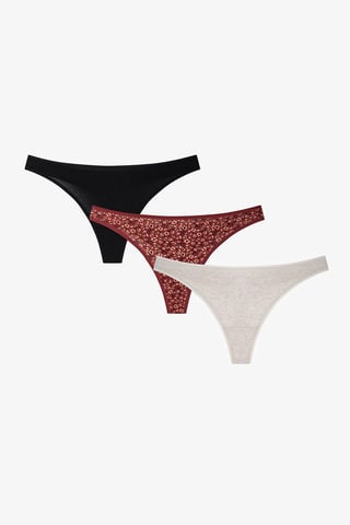 3-Pack Midja-Höga Leopard Trosa