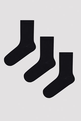 3-pack Ribbade Crew-strumpor