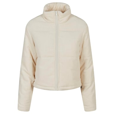 Urban Classics Womens/Ladies Corduroy Puffer Jacket (White Sand)