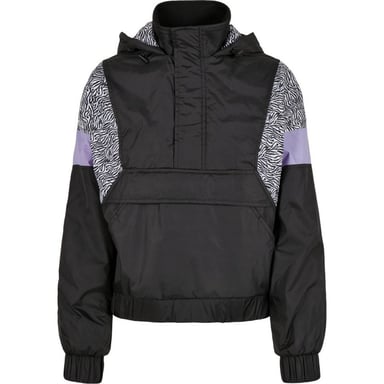 Urban Classics Womens/Ladies Zebra Print Pull Over Jacket (Black)