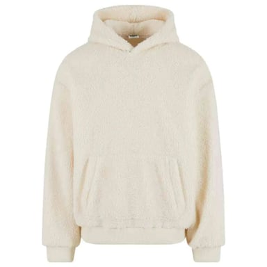 Urban Classics Mens Teddy Fleece Oversized Hoodie (White Sand)