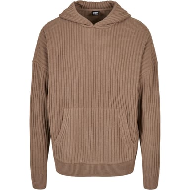 Urban Classics Mens Knitted Hoodie (Dark Khaki)