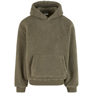 Urban Classics Mens Teddy Fleece Oversized Hoodie (Pale Green)