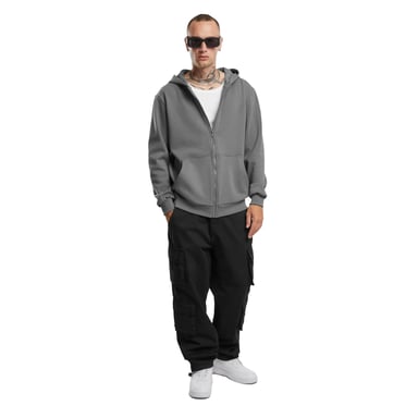 Urban Classics Mens Cozy Full Zip Hoodie (Cloud Grey)