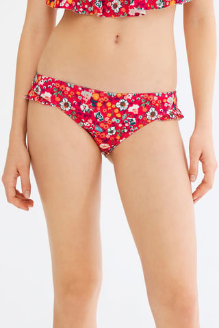 Blomster Muddare Bikinibyxor med Låg Midja