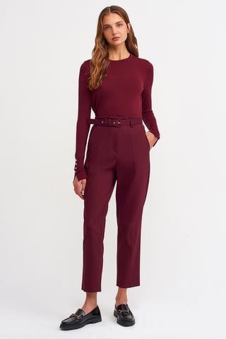 Ribbed Crew Neck Slim Fit Sweater