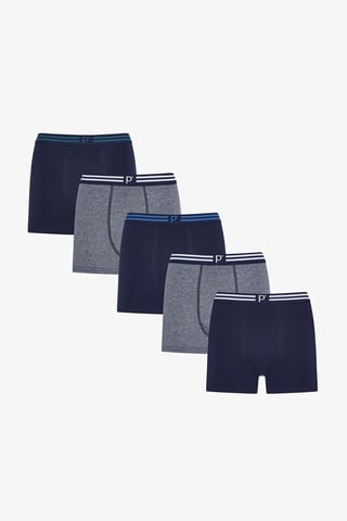Herrmidjeskortsbyxor i bomull, 5-pack