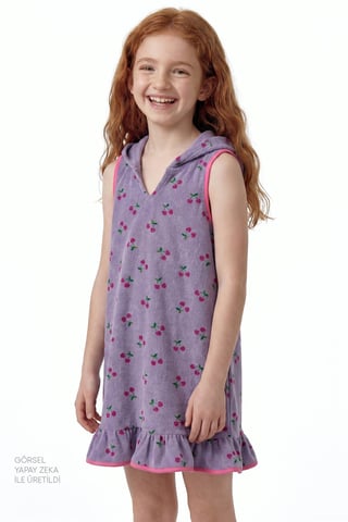 Tryckt Stickad Mini Kaftan Täckning