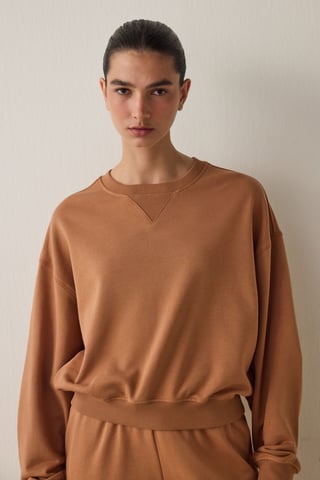 Dams oversized kort crew-neck sweatshirt
