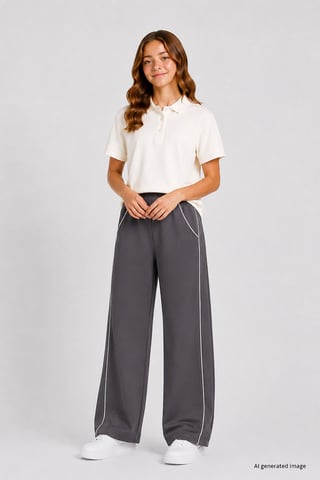Youth Elastic Waist Wide Leg Sweatpants