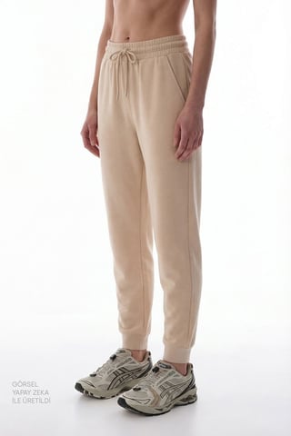 Kvinnors Oversized Stickade Joggingbyxor